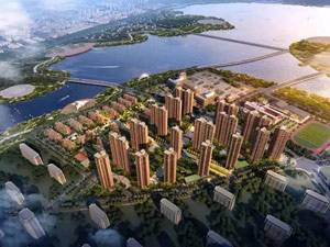 岳阳锦绣新城项目位于芭蕉湖东岸（洪源小区对面）