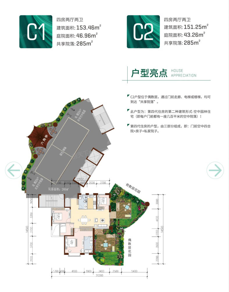 株洲第四代住房未来社区3栋C1/C2户型