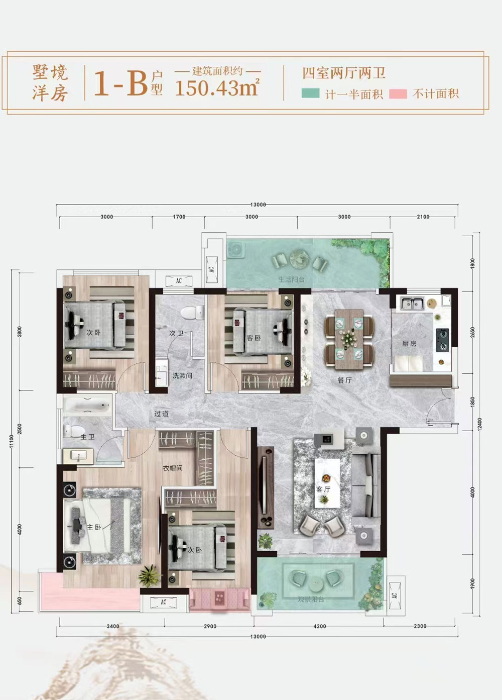 中央府二期墅境洋房1B